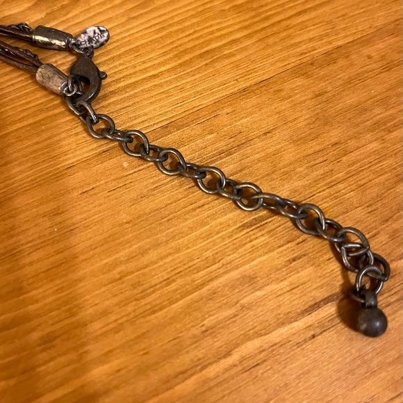 BOHO Chico’s shiny silver disk w/earrings - Picture 7 of 9